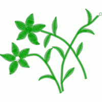 绿色植物刺绣图案 免费小花系列5千针以下