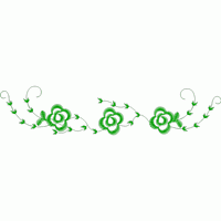 绿色藤蔓花卉刺绣图案 免费小花系列5千针以