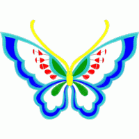 彩色刺绣蝴蝶图案 免费童装卡通花样