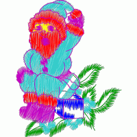 彩色刺绣圣诞老人 免费童装卡通花样