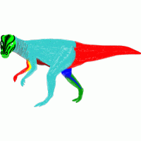 彩色恐龙3D模型解剖图 免费童装卡通花样