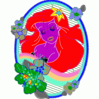 美人鱼刺绣图案 免费童装卡通花样