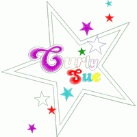 星星图案中的“Curly Sue”字样 免费童装卡