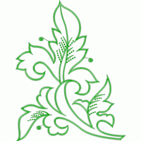 绿色植物刺绣图案 免费中花系列5千-1万针