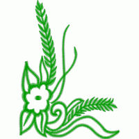 绿色植物刺绣图案 免费中花系列5千-1万针