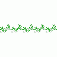 绿色花卉刺绣边饰 免费中花系列5千-1万针