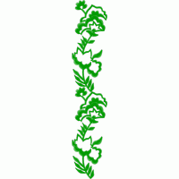 绿色植物刺绣图案 免费中花系列5千-1万针