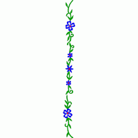蓝色花朵藤蔓装饰图案 免费中花系列5千-1万