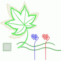 刺绣植物图案设计图 免费中花系列5千-1万针