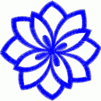 蓝色刺绣花朵图案 免费中花系列5千-1万针