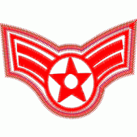 红色五角星徽章图案 免费花样