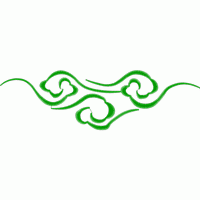 绿色云纹装饰图案 免费花样