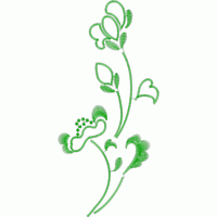 绿色植物刺绣图案 免费花样