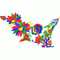 彩色花卉刺绣图案 免费花样