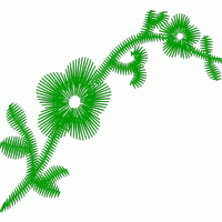 绿色刺绣花卉图案 免费花样