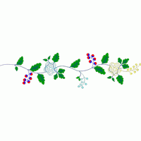 植物藤蔓刺绣图案 免费花样