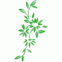绿色植物刺绣图案 免费花样