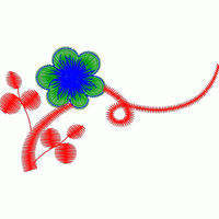 彩色花卉刺绣图案 免费花样