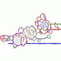 彩色玫瑰花图案设计 免费花样