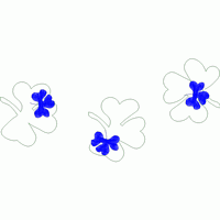 蓝色四叶草图案设计 免费花样