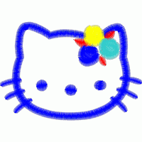 蓝色Hello Kitty卡通头像 免费花样