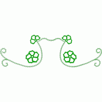 绿色四叶草刺绣图案 免费花样
