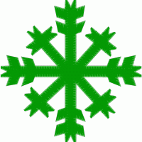 绿色雪花图案刺绣 免费花样