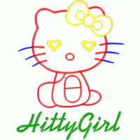 Hello Kitty刺绣图案 免费花样