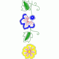 彩色刺绣花卉图案 免费花样