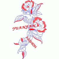 玫瑰花刺绣品牌标志 免费花样