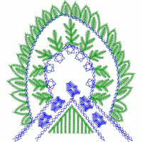 刺绣植物装饰图案 免费花样
