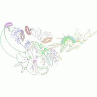 彩色刺绣花卉图案 免费花样