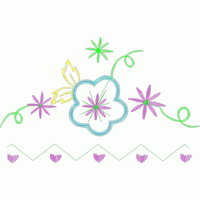 彩色刺绣花卉图案设计 免费花样