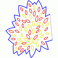 彩色花瓣图案设计 免费花样