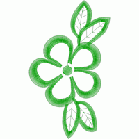 绿色刺绣花朵图案 免费花样