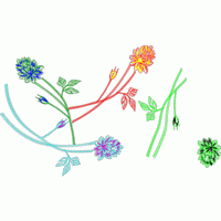 彩色花卉刺绣图案设计 免费花样