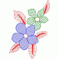 彩色刺绣花朵图案 免费花样