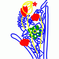 彩色刺绣花卉图案 免费花样