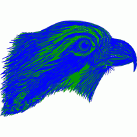 鹰头3D点云模型 鹰免费花样