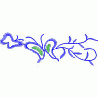 蓝色藤蔓装饰图案 免费花样