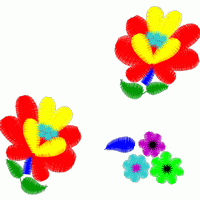 彩色花朵图案设计 免费花样