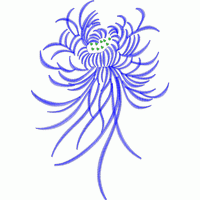 蓝色刺绣花卉图案 免费花样