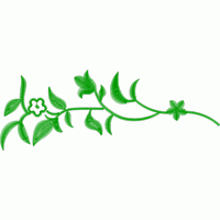 绿色植物刺绣图案 免费花样