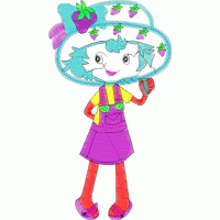草莓女孩卡通形象 美女免费花样