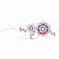 彩色刺绣花卉图案设计 免费花样