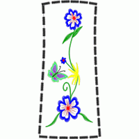 刺绣花卉蝴蝶图案 免费花样