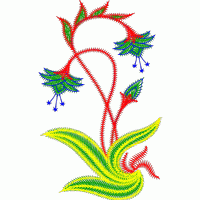 彩色刺绣花卉图案 免费花样