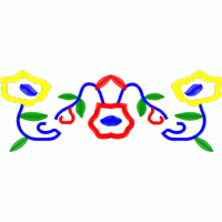 彩色刺绣花卉图案 免费花样