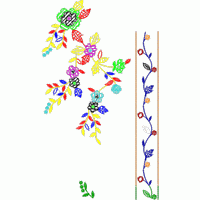 彩色刺绣花卉图案设计 免费花样