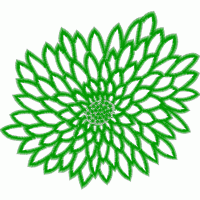 绿色花卉刺绣图案 免费花样